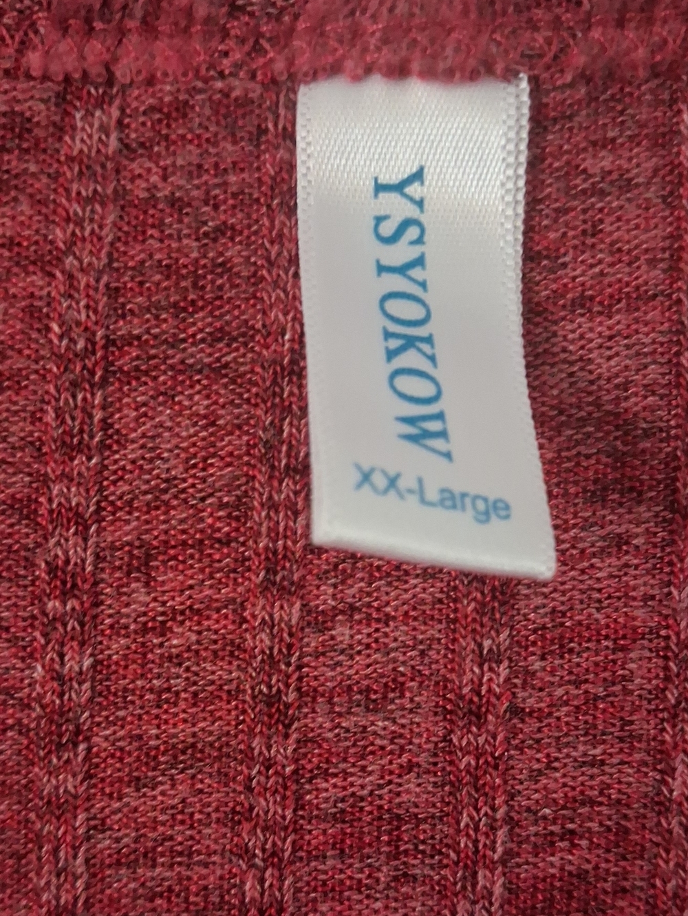 Women's V-Neck Ribbed Pullover Sweater - Rust Color - Picture 4 of 5